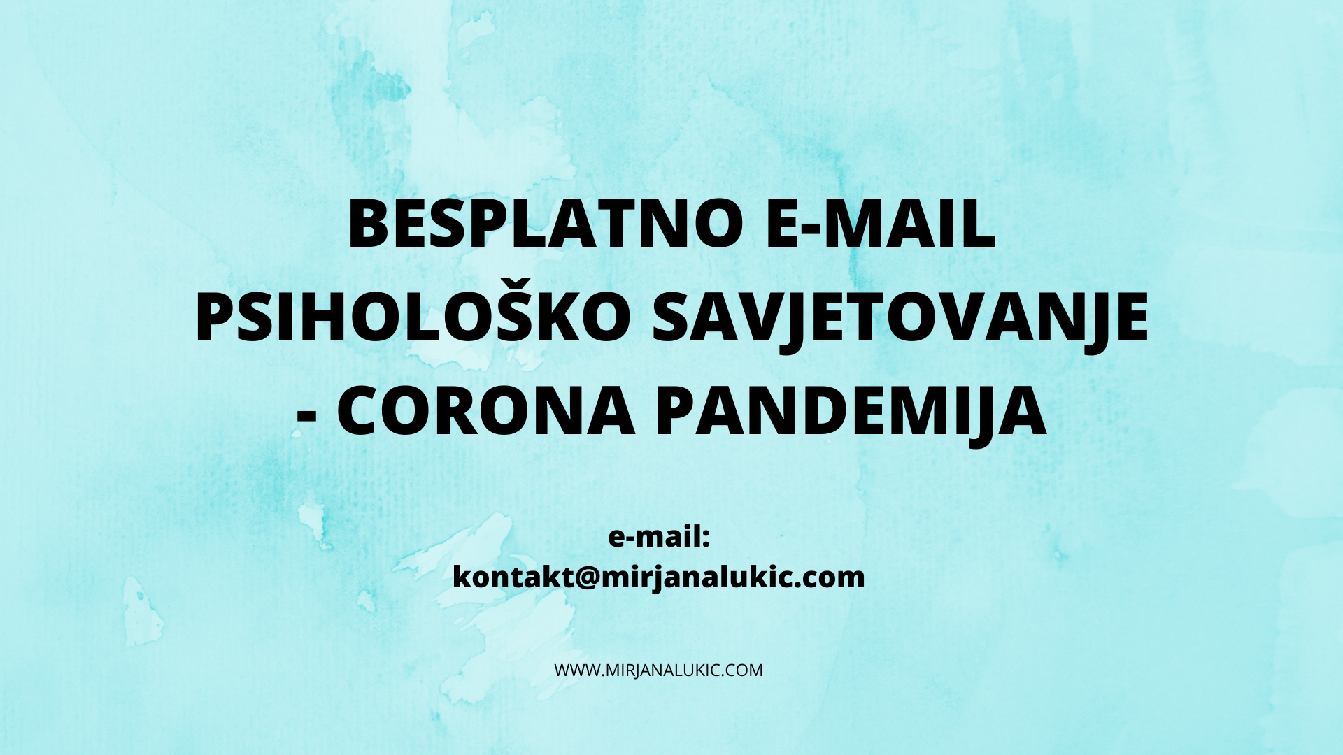 Besplatno e-mail psihološko savjetovanje - Corona pandemija